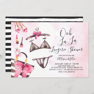 Invitation à la douche nuptiale Ooh La Lingerie