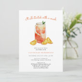 Invitation à la douche nuptiale Orange Crush (Debout devant)