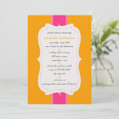 Invitation à la douche nuptiale {Orange & Pink} (Debout devant)