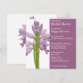 Invitation à la douche nuptiale orchidée peinte (Devant / Derrière)