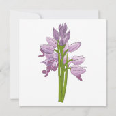 Invitation à la douche nuptiale orchidée peinte (Dos)