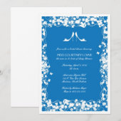 Invitation à la douche nuptiale Palace Blue Heels (Devant / Derrière)