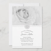 Invitation à la douche nuptiale Pale Black and Whi (Devant)