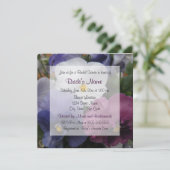 Invitation à la douche nuptiale Pansy violet (Debout devant)