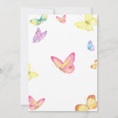 Invitation à la douche nuptiale papillon (Dos)