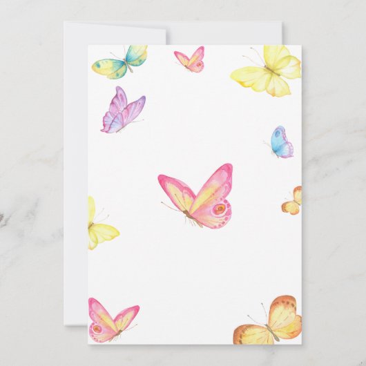 Invitation à la douche nuptiale papillon (Dos)