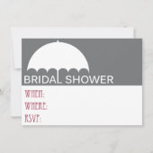 Invitation à la douche nuptiale parapluie (Devant)