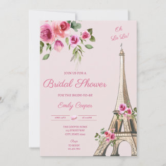 Invitation à la douche nuptiale parisienne