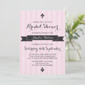 Invitation à la douche nuptiale parisienne rose et (Debout devant)