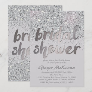 Invitation à la douche nuptiale Parties scintillan
