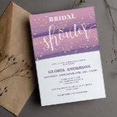 Invitation à la douche nuptiale Pastel Mauve