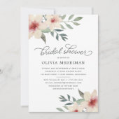 Invitation à la douche nuptiale Peach Blossom (Devant)