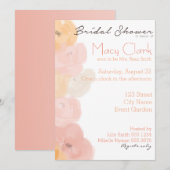 Invitation à la douche nuptiale Peach Blush (Devant / Derrière)