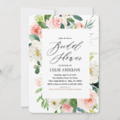 Invitation à la douche nuptiale Peach Florals (Devant)