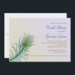 Invitation à la douche nuptiale Peacock Feather<br><div class="desc">Un ombrage subtil et une étonnante plumes de paon unique créent ce superbe design qui est parfait comme une invitation à la douche nuptiale.La carte est facile à customiser avec votre libellé, police, couleur de police et choix de six types de papier. Pas exactement ce que tu cherches ? Tous...</div>