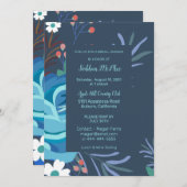 Invitation à la douche nuptiale peinte (Devant / Derrière)