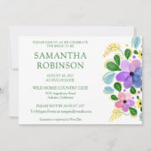 Invitation à la douche nuptiale peinte en blanc (Devant)