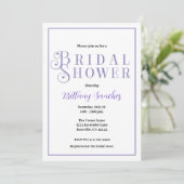 Invitation à la douche nuptiale Periwinkle Classy  (Debout devant)