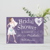 Invitation à la douche nuptiale personnalisée (Debout devant)