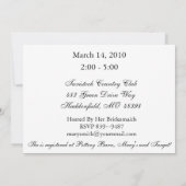 Invitation à la douche nuptiale personnalisée (Dos)