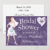 Invitation à la douche nuptiale personnalisée (Devant / Derrière)