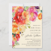 Invitation à la douche nuptiale Pétale Bleue (Devant)