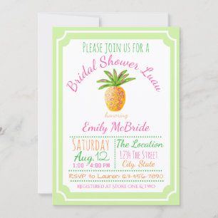 Invitation à la douche nuptiale Pineapple Luau