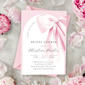 Invitation à la douche nuptiale Pink Bow Arch