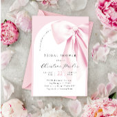 Invitation à la douche nuptiale Pink Bow Arch