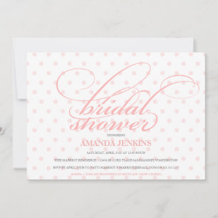 Invitation à la douche nuptiale Polka Dot