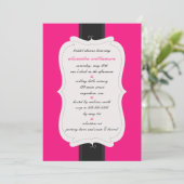 Invitation à la douche nuptiale Posh {Pink & Black (Debout devant)
