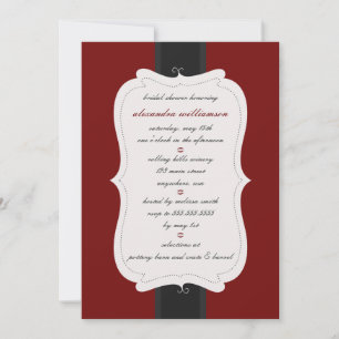 Invitation à la douche nuptiale Posh {Rouge & Noir
