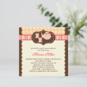 Invitation à la douche nuptiale Pot de thé Polka D (Debout devant)