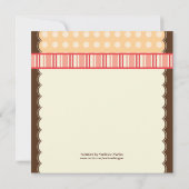 Invitation à la douche nuptiale Pot de thé Polka D (Dos)