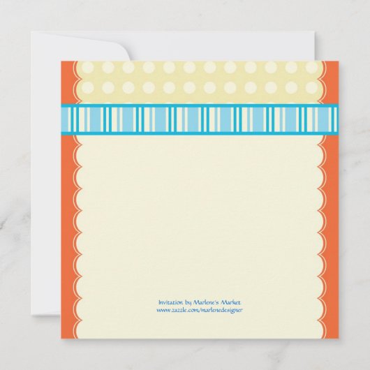 Invitation à la douche nuptiale Pot de thé Polka D (Dos)