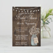 Invitation à la douche nuptiale pour bébé en bois (Debout devant)