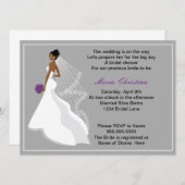 Invitation à la douche nuptiale pour fille glamour (Devant / Derrière)