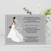 Invitation à la douche nuptiale pour fille glamour (Debout devant)