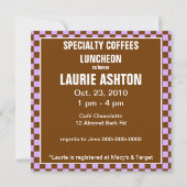 Invitation à la douche nuptiale pour le déjeuner d (Dos)