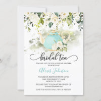 Invitation à la douche nuptiale pour le thé de la