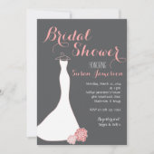 Invitation à la douche nuptiale pour mariée rose (Devant)