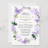 Invitation à la douche nuptiale pour papillons (Devant)