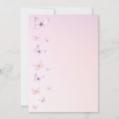 Invitation à la douche nuptiale pour papillons (Dos)