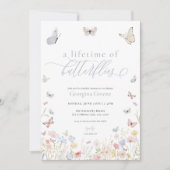 Invitation à la douche nuptiale pour papillons (Devant)