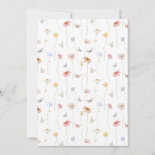 Invitation à la douche nuptiale pour papillons (Dos)