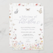 Invitation à la douche nuptiale pour papillons (Devant / Derrière)