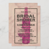 Invitation à la douche nuptiale pour une bouteille (Devant / Derrière)