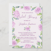 Invitation à la douche nuptiale pourpre Ranunculus (Devant)