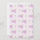 Invitation à la douche nuptiale pourpre Ranunculus (Dos)