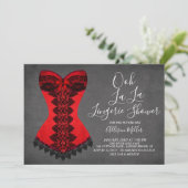 Invitation à la douche nuptiale Red Corset Lingeri (Debout devant)